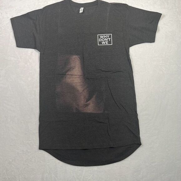 Why don’t‎ we concert release distressed long hem  T-shirt Men Medium NWOT - Picture 2 of 6